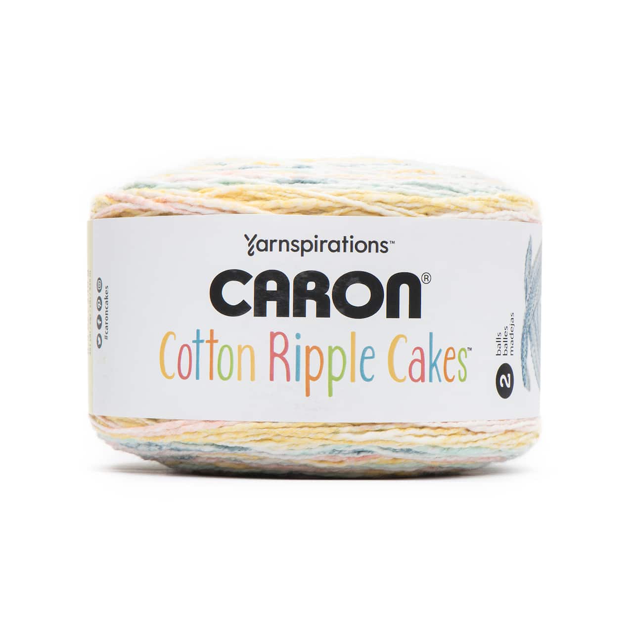 12 Pack: Caron&#xAE; Cotton Ripple Cakes&#x2122; Yarn